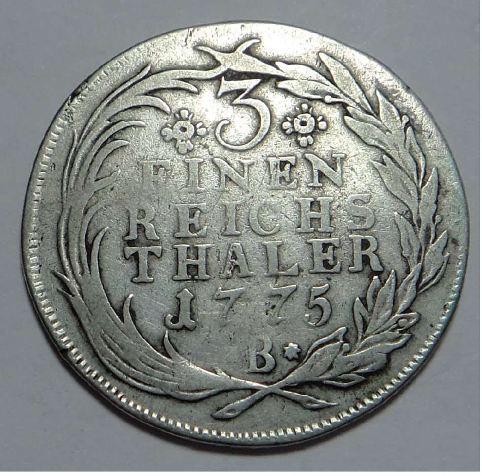 Germany, Prussia, Silver 1/3 Thaler of 1775