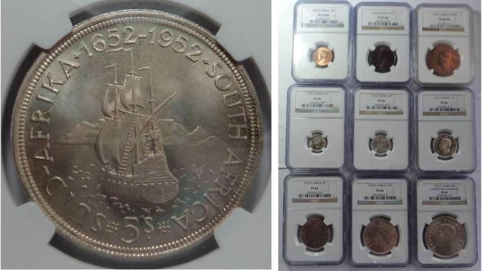 Union of South Africa: NGC-graded Short Proof Set of 1952