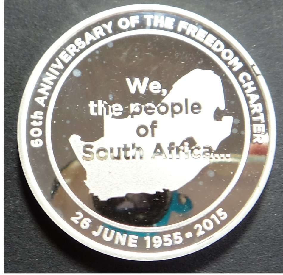 Freedom Charter 1955-2015 1 OZ Silver Proof Medallion