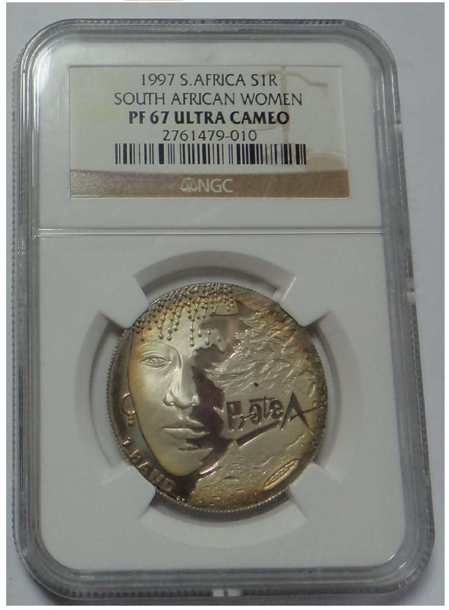 Rep. of SA: Silver Proof R1 of 1997 (Women) NGC PF 67 UC