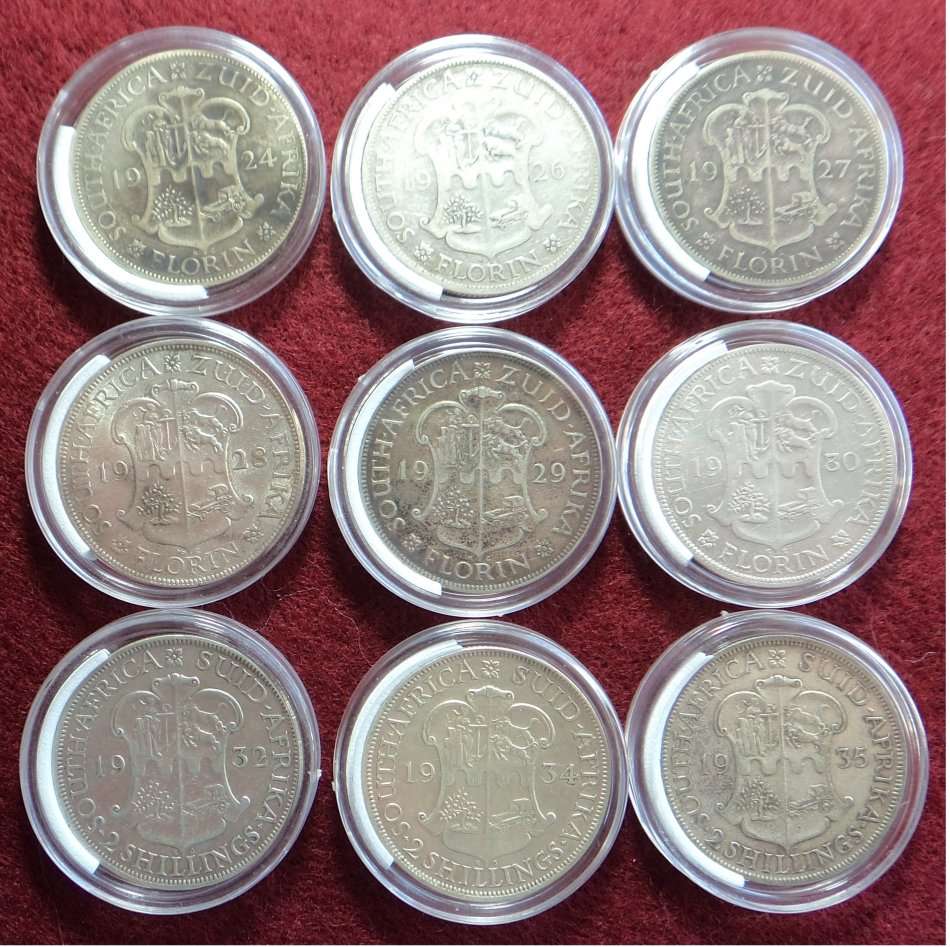 Union of South Africa: King George V 2-Shillings Collection