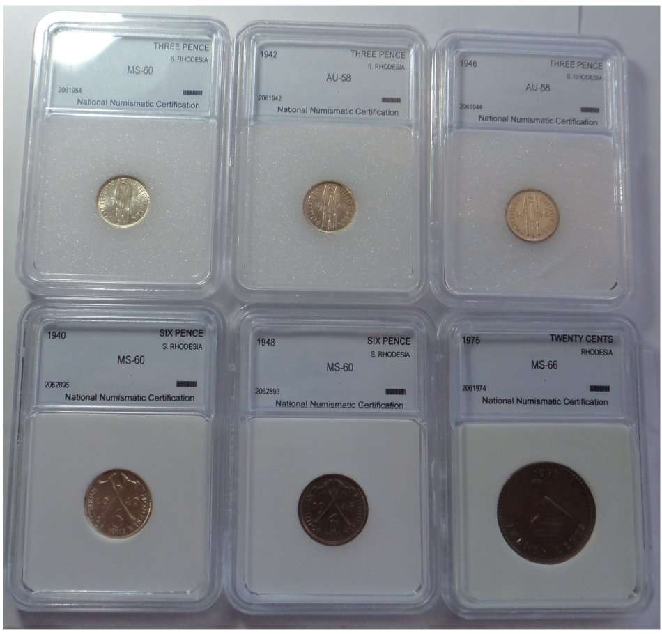 Rhodesia: Collection of NNC-graded Coins