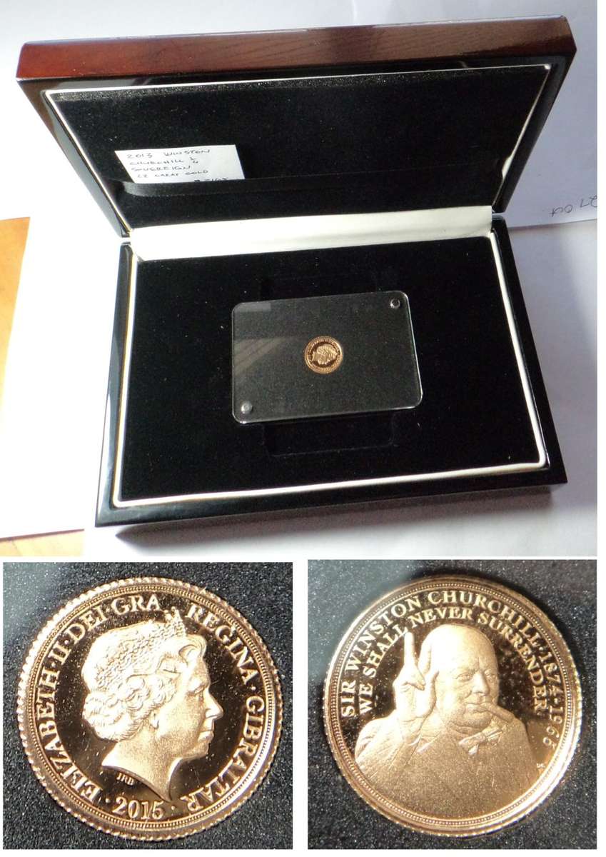 Great Britain (Gibraltar) Winston Churchill Quarter Gold Sovereign 2015