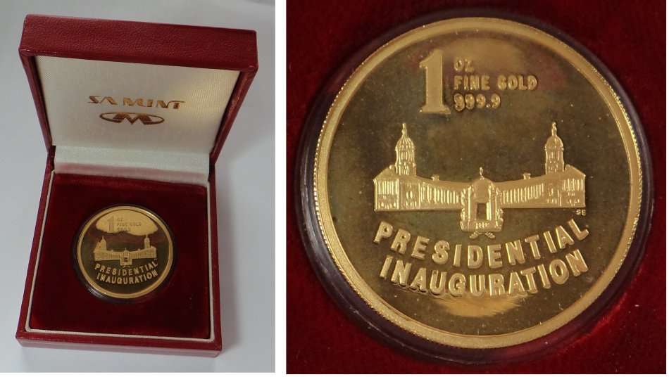 RSA 1 OZ GOLD Proof R1 Protea of 1994 (Presidential Inauguration)