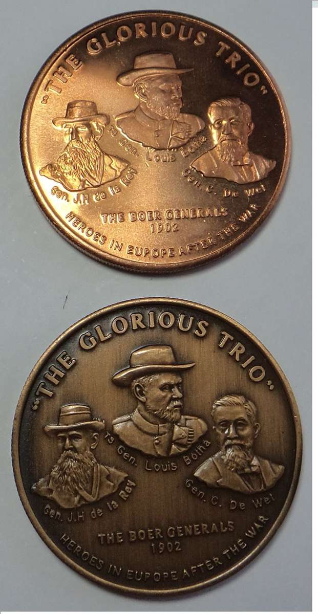 The Glorious Trio: Boer War Generals (two Bronze-variety medals)
