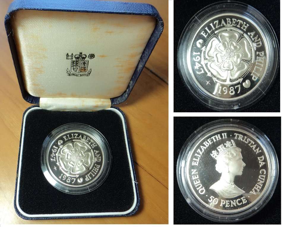 Tristan da Cunha: .925 Sterling Silver Crown of 1987