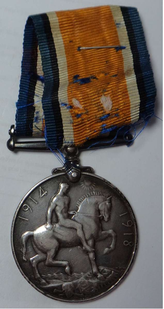 WW1 British War Medal to A/Cpl. A. J. Welgemoed 2nd S.A.I.