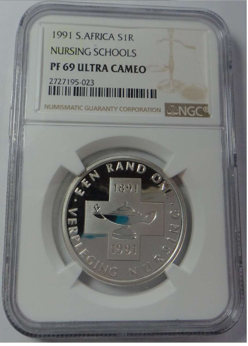 RSA Silver R1 of 1991 (Nursing Schools) NGC PF 69 Ultra Cameo