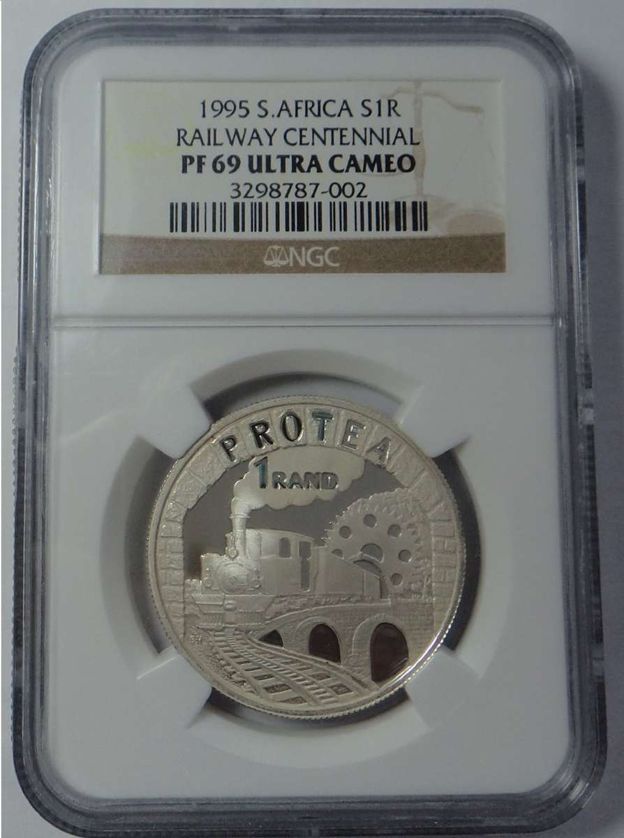 RSA Silver R1 of 1995 (Railway) NGC PF 69 Ultra Cameo