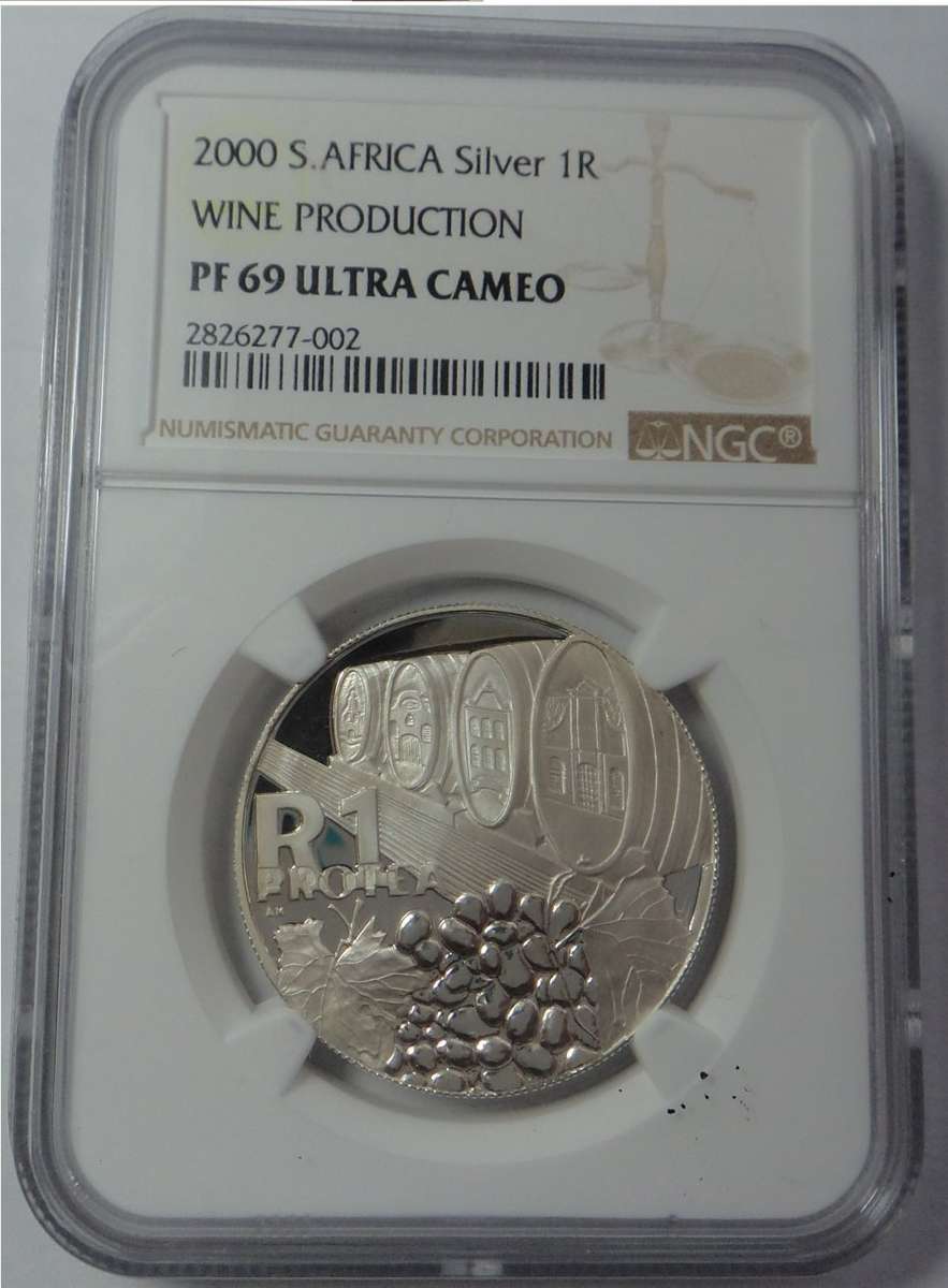 RSA Silver R1 of 2000 (Wine) NGC PF 69 Ultra Cameo