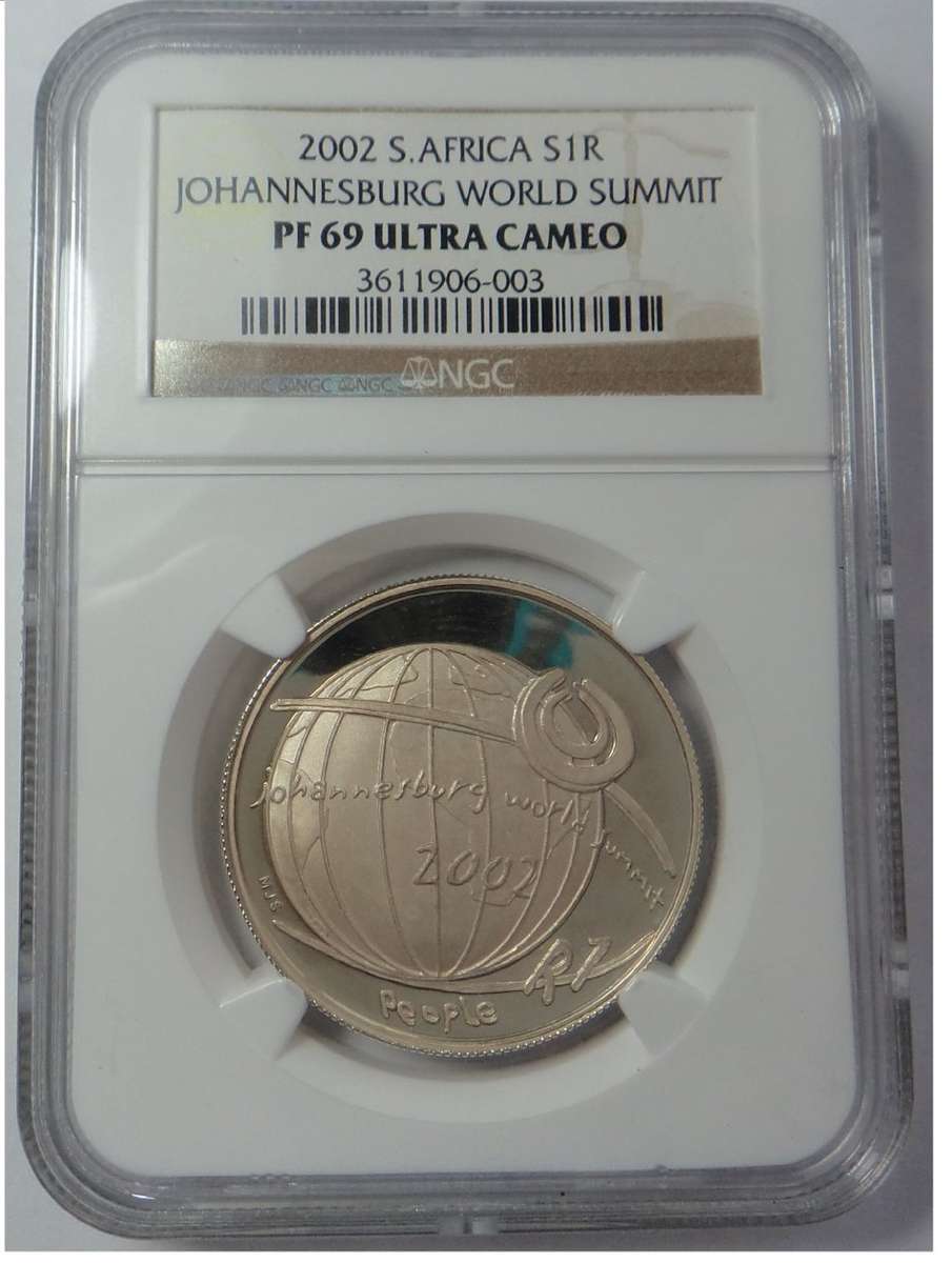 RSA Silver R1 of 2002 (JHB Summit) NGC PF 69 Ultra Cameo