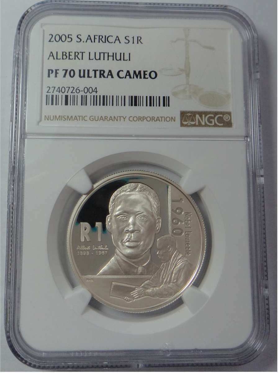 RSA Silver R1 of 2005 (Luthuli) NGC PF 70 Ultra Cameo