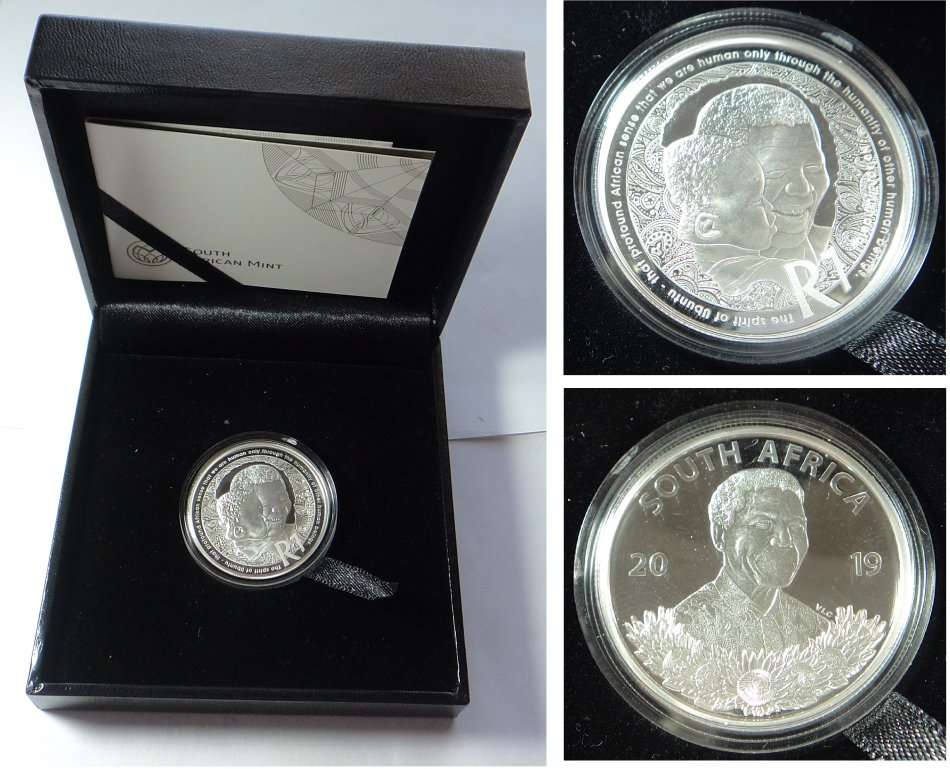 Republic of South Africa: Silver Proof R1 of 2019 (Mandela)