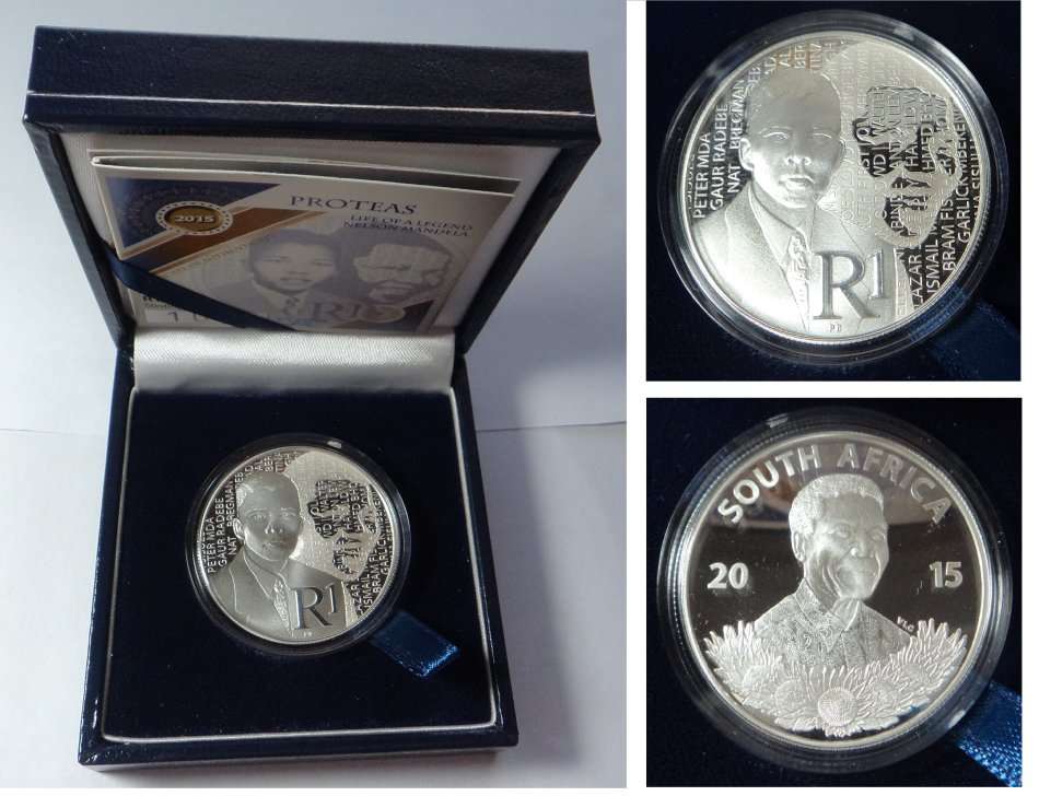 Republic of South Africa: Silver Proof R1 of 2015 (Mandela)