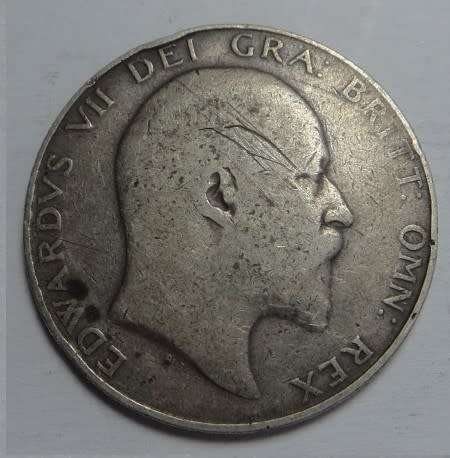 Great Britain: King Edward VII, Half-Crown (2/6-) of 1909