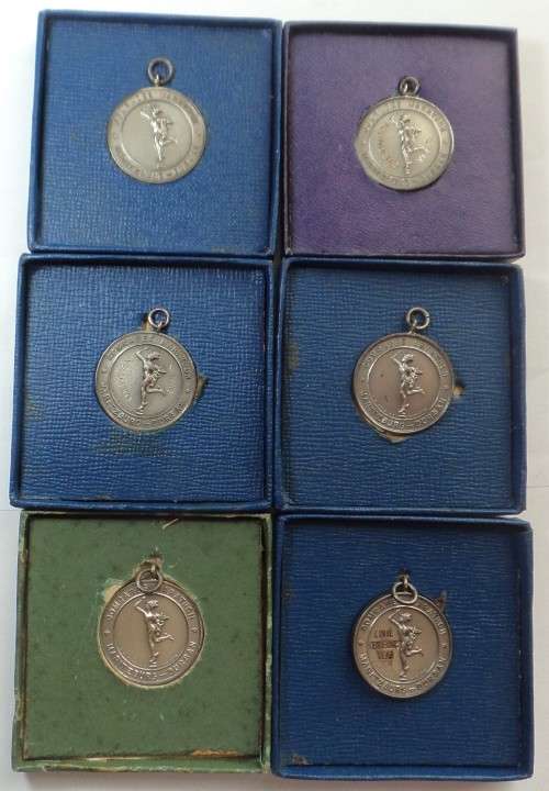 Comrades Marathon: Collection of six Vintage Silver Medals
