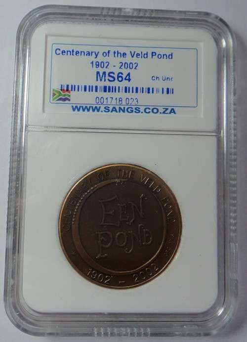 ZAR: Centenary of the Veldpond (1902-2002) Sangs 64 MS (Dark Bronze)