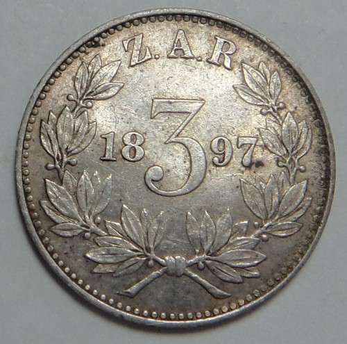 Paul Kruger ZAR Tickey of 1897