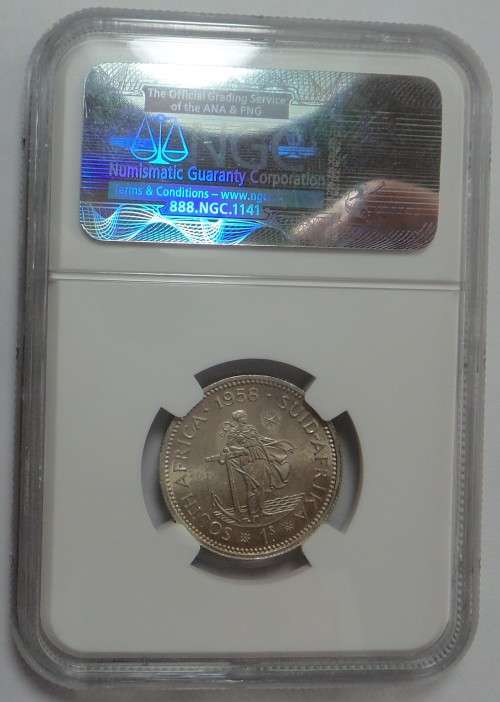 SA Union: Shilling 1958: NGC MS 62