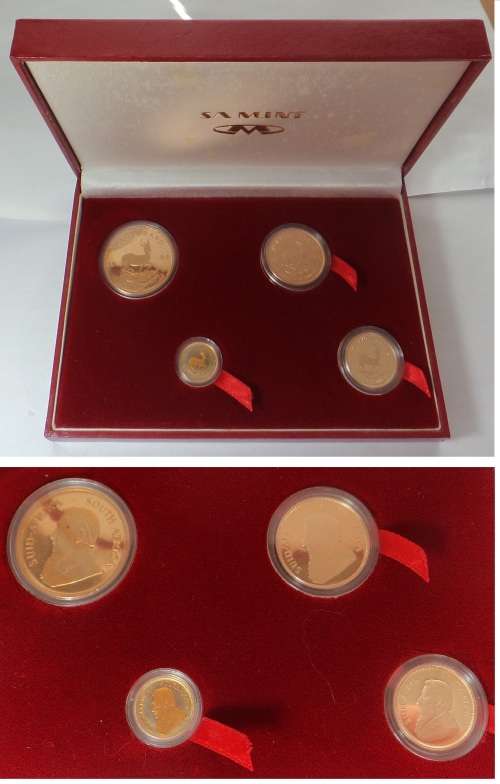Krugerrand GOLD Proof Set of 1994: 1/10th, 1/4, 1/2 and 1 Ounce