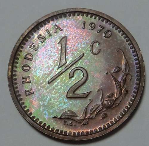 Rhodesia: The Scarce PROOF 1/2c of 1970