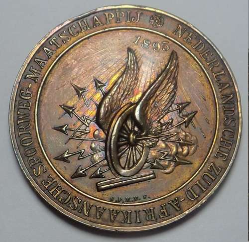 Z.A.R. Opening Delagoa Bay Railway 1895 (Double Flange) Cat. Value R2550