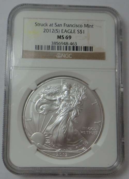 USA: Silver Dollar (Eagle) 2012 San Francisco Mint: NGC MS 69