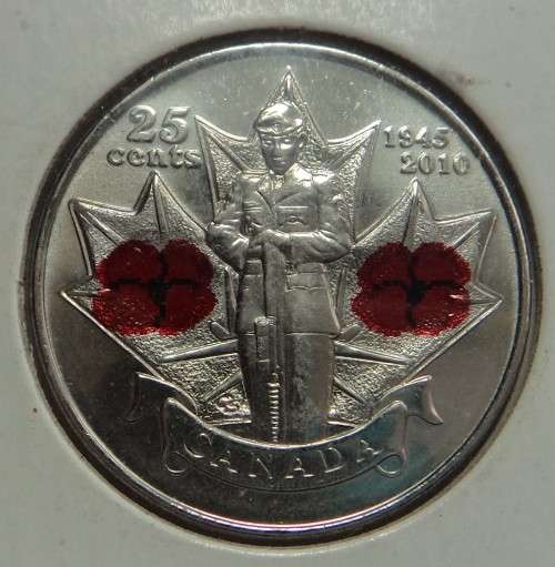 Canada: 25 Cents: World War II Commemoration 1945 - 2010