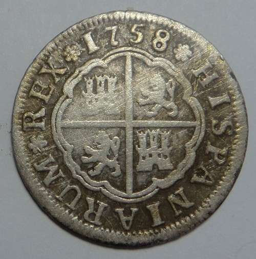 Spain: Ferdinand  VI, Silver 2 Reales of 1758
