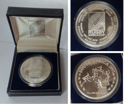 One Ounce Silver Medallion, Rugby World Cup 1995 (3 available)