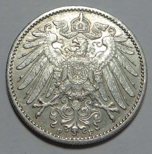 Imperial Germany: Silver One Mark of 1913 (Stuttgart)
