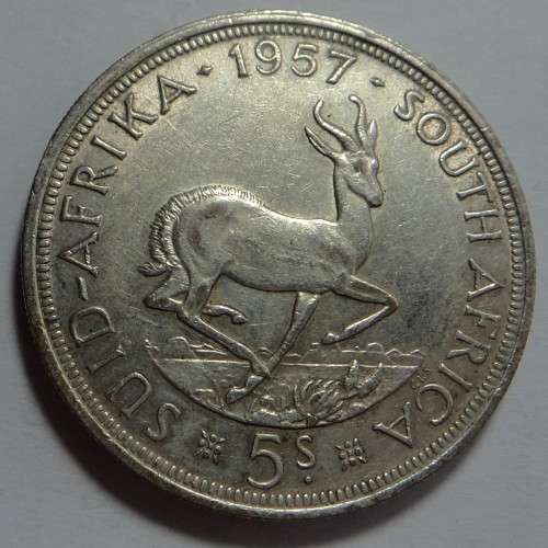 Union of South Africa: Crown (5/-) of 1957