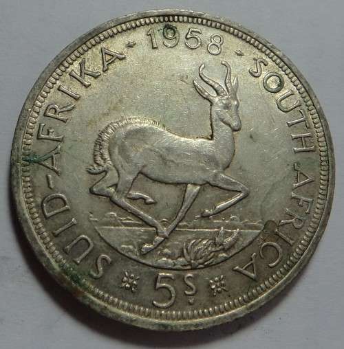 Union of South Africa: Crown (5/-) of 1958