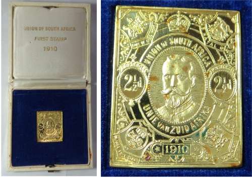 18ct GOLD: Union Commemorative Postage Stamp 1910