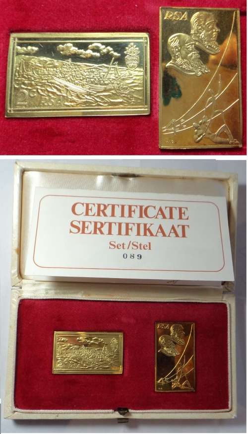 18ct GOLD: Republic of SA Commemorative Postage Stamps