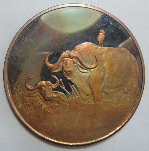 Sterling Silver Medal: Wildlife Society 50th Anniversary: Buffalo