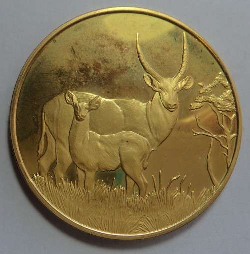 Sterling Silver Medal: Wildlife Society 50th Anniversary: Waterbuck
