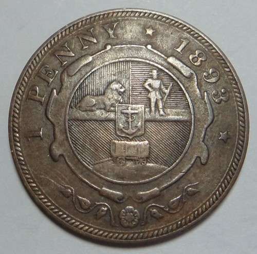Paul Kruger ZAR: Penny (1d) of 1893