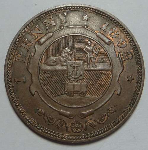 Paul Kruger ZAR: Penny (1d) of 1892 (Mint State)