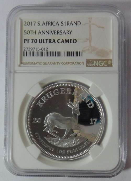 Republic of South Africa: Silver Krugerrand 2017: NGC PF 70 UC (3 available)