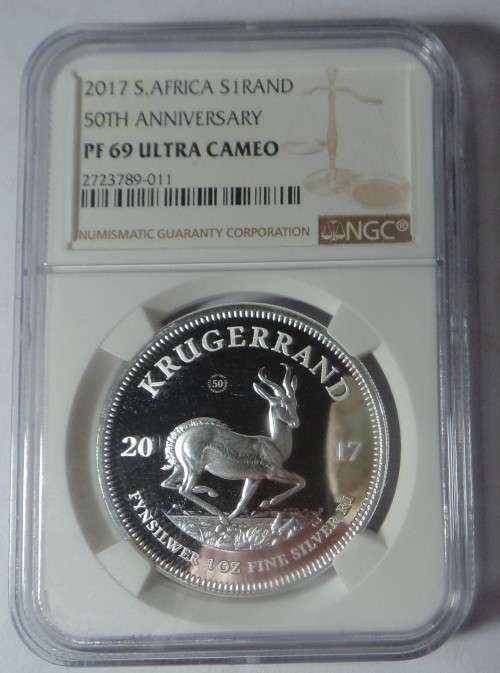 Republic of South Africa: Silver Krugerrand 2017: NGC PF 69 UC (3 available)