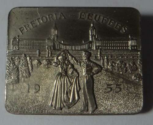 Pretoria Centenary 1855-1955: Volkspele Silver Badge