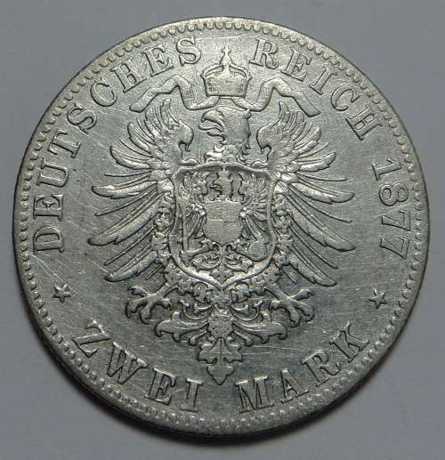 German States: Wurttemberg, Silver 2-Mark of 1877