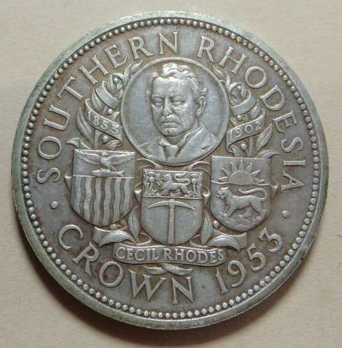 Southern Rhodesia: Rhodes Silver Crown of 1953