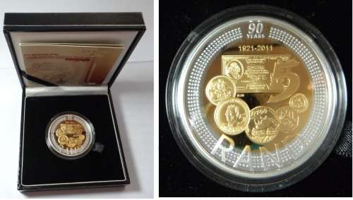 RSA Proof Silver R5 Crown of 2011 (SARB Centenary)
