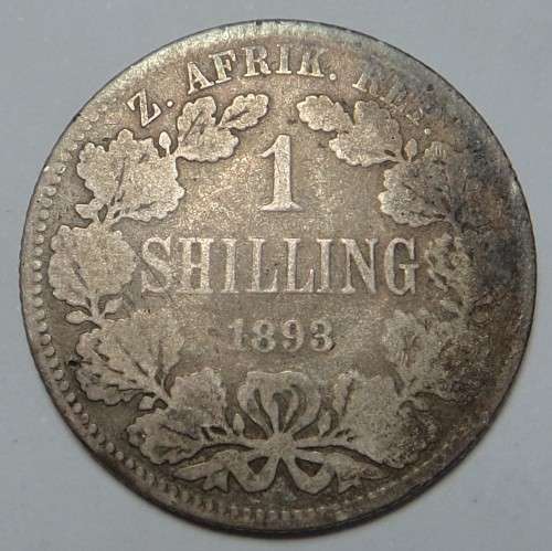 Paul Kruger ZAR: The SCARCE Shilling (1/-) of 1893