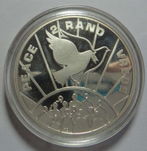 RSA: Proof Silver R2 Crown of 1993 (Peace / Vrede)