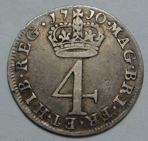 Great Britain: Queen Anne Silver Groat of 1710