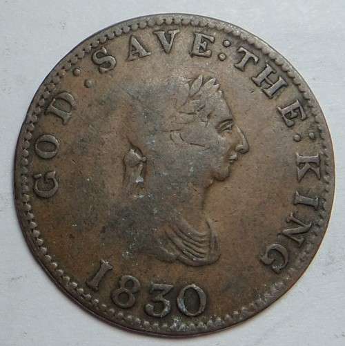 Isle of Man: King George III Token of 1830