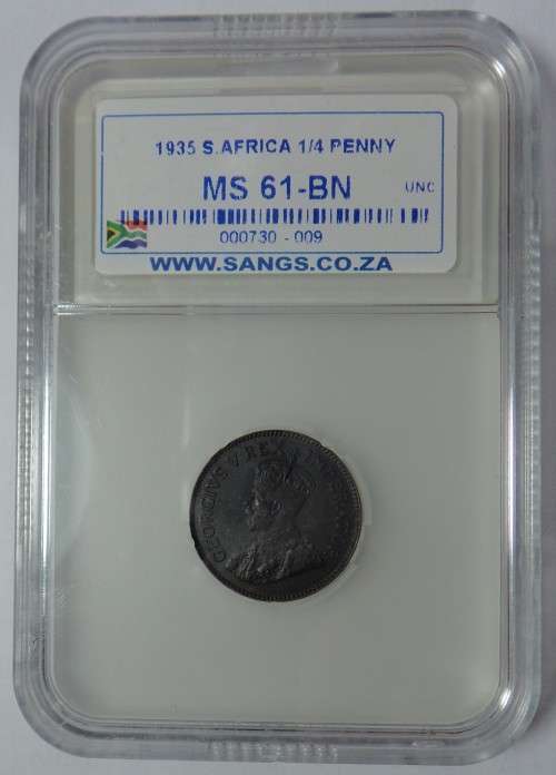Farthing 1935: Sangs MS 61 BN (Union of South Africa)